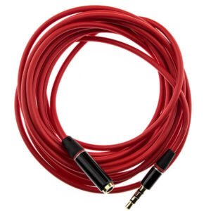 Кабель удлинитель AUX Audio 4-pin 3.5 мм Metal Red
